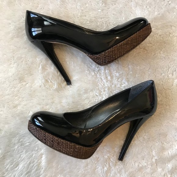 Stuart Weitzman Shoes - Stuart Weitzman Black Patent Leather Pump Basket 8
